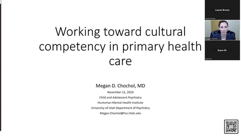 Thumbnail for entry Cultural Considerations in Mental Health Assessments - Meggie D. Chochol, MD