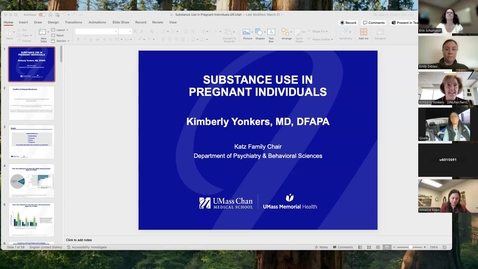 Thumbnail for &quot;Substance Use in Pregnant Individuals&quot; presented by Kimberly A. Yonkers, MD (04/16/25)