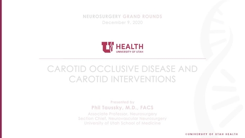 Thumbnail for Carotid Occlusive Disease and Carotid Interventions