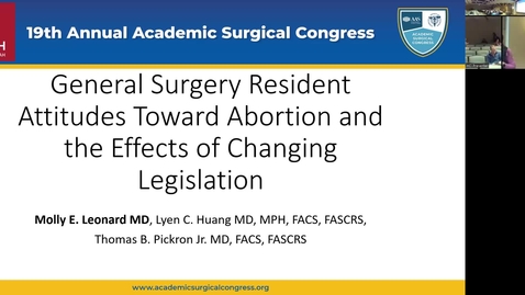 Thumbnail for entry 1/24/2024 Academic Surgical Congress-Practice Presentations