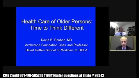 Thumbnail for Health Care of Older Persons: Time to Think Different