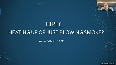 Thumbnail for 3/23/2022 HIPEC:  heating up or just blowing smoke?