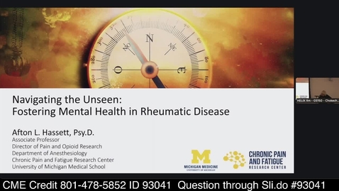 Thumbnail for Navigating the Unseen: Fostering Mental Health in Rheumatic Disease
