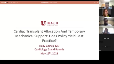 Thumbnail for Cardiac transplant allocation &amp; temporary mechanical support: Does policy yield best practice?
