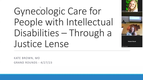 Thumbnail for Gynecologic care for people w/ intellectual disabilities - through a justice lense