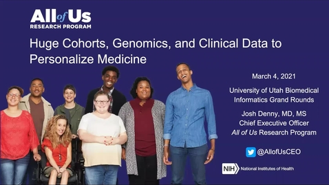 Thumbnail for entry Huge Cohorts, Genomics, and Clinical Data to Personalize Medicine