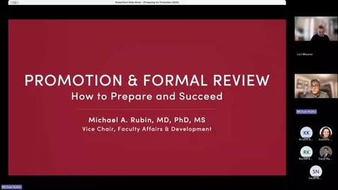 Thumbnail for Presentation - Preparing for Faculty Promotion &amp; Formal Review by Dr. Mike Rubin 11.21.25