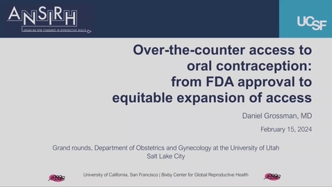 Thumbnail for Over-the-counter access to oral contraception: from FDA approval to equitable expansion of access