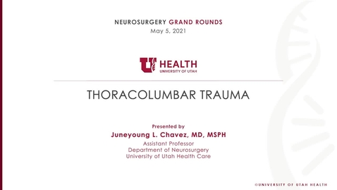 Thumbnail for Thoracolumbar Trauma