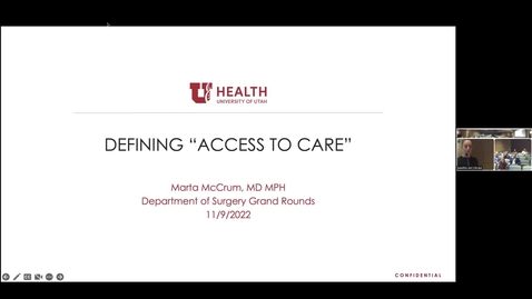 Thumbnail for 11/9/2022 Defining Access to Care