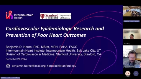 Thumbnail for Cardiovascular epidemiologic research &amp; prevention of poor heart outcomes