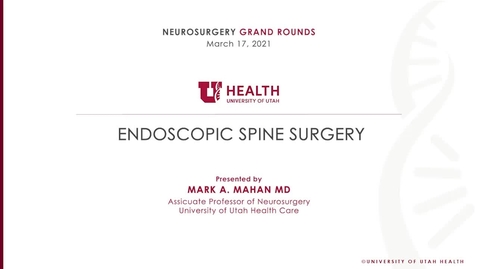 Thumbnail for Endoscopic Spine Surgery
