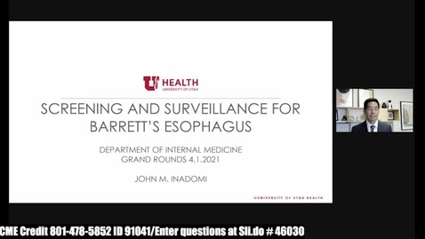 Thumbnail for Screening and Surveillance for Barrett's Esophagus