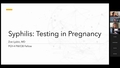 Syphilis: Testing in Pregnancy