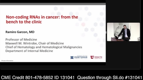 Thumbnail for entry Non-Coding RNAs in Cancer: From the Bench to the Clinic