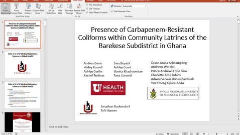 Thumbnail for Presence of Carbapenem-Resistant Coliforms within Community Latrines of the Barekese Subdistrict in Ghana