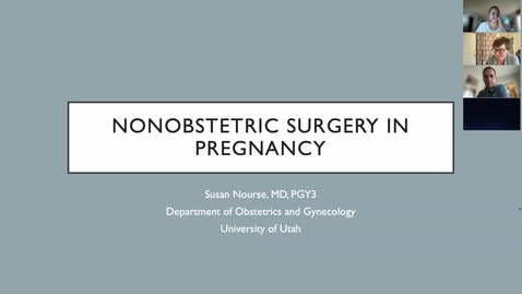 Thumbnail for Non-obstetric surgery in pregnancy