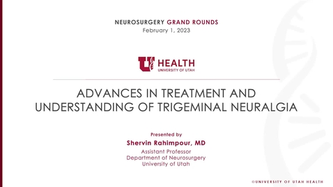 Thumbnail for Advances in Treatment and Understanding of Trigeminal Neuralgia
