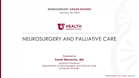 Thumbnail for entry Neurosurgery and Palliative Care