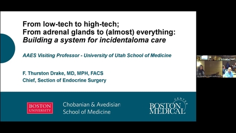 Thumbnail for 3/5/2025 - “From low-tech to high-tech; from adrenal glands to (almost) everything: building a system for incidentaloma care”