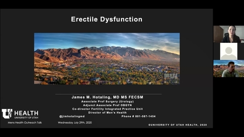 Thumbnail for entry Men's Health Seminar - Erectile Dysfunction &amp; Peyronie's Disease - July 29, 2020