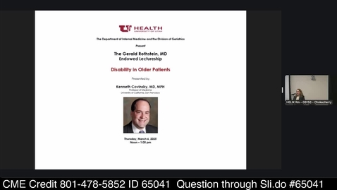 Thumbnail for Disability in Older Patients