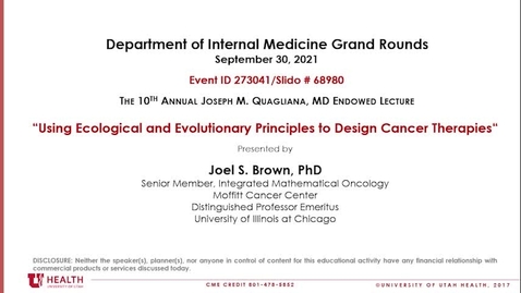 Thumbnail for Using Ecological and Evolutionary Principles to Design Cancer Therapies