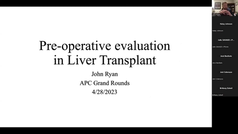 Thumbnail for Pre-operative evaluation in liver transplant