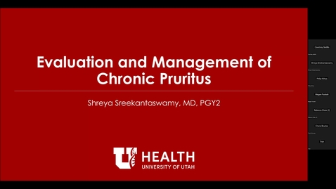 Thumbnail for Grand Rounds 06/04/24 Evaluation and Management of Chronic Pruritus