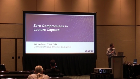 Thumbnail for InfoComm 2017 - Kaltura-Matrox Lecture Capture Integration and Value Proposition