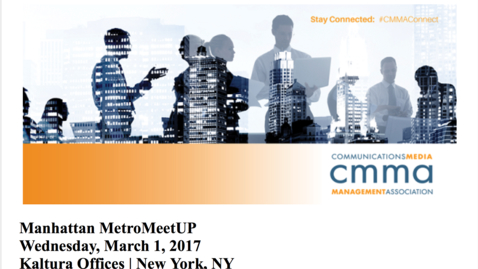 Thumbnail for entry Video Marketing Metrics Matter: CMMA Metro Meetup