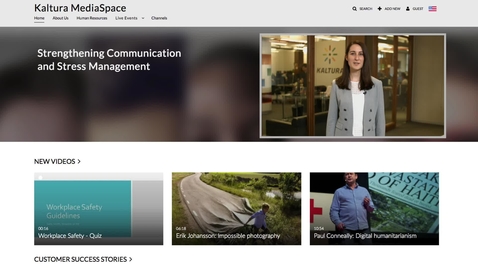 Thumbnail for Kaltura MediaSpace walkthrough