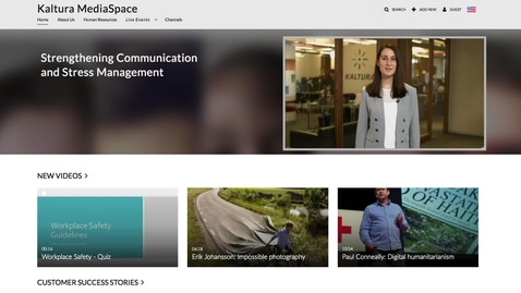 Thumbnail for entry Kaltura MediaSpace walkthrough