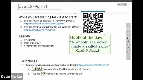 Thumbnail for Class 26 - April 21