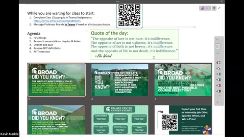 Thumbnail for Class 15 - March 10