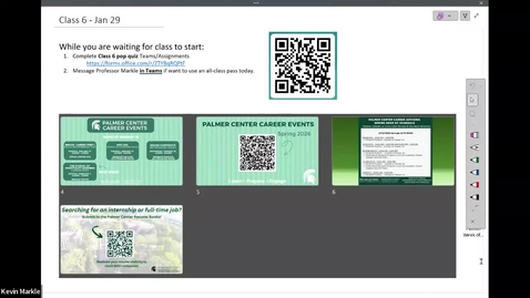 Thumbnail for Class 6 - Jan 29