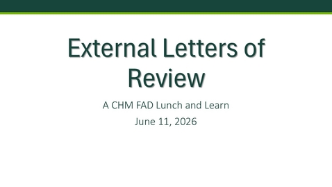 Thumbnail for External Letters of Review
