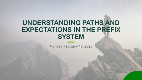 Thumbnail for Understanding Paths and Expectations (UPE) Prefix Webinar