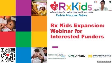 Thumbnail for Michigan Rx Kids Expansion: Webinar for Interested Funders