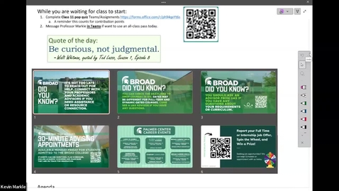 Thumbnail for Class 11 - Feb 17