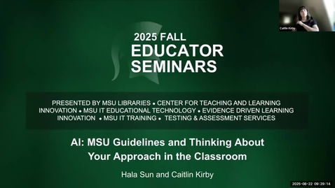 Thumbnail for 2025 Fall Educator Seminars: EDLI - Generative AI