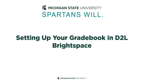 Thumbnail for Setting Up Your Grade Book in D2L Brightspace