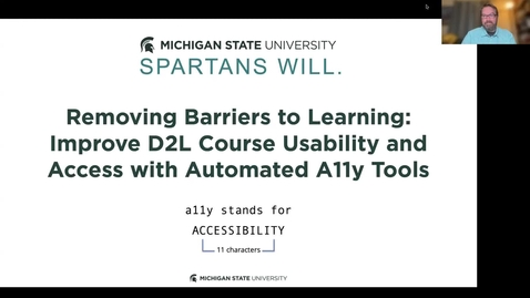 Thumbnail for Removing Barriers to Learning: Improve D2L Course Usability and Accessibility with Ally