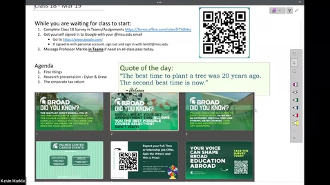 Thumbnail for Class 18 - March 19