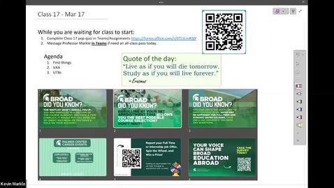 Thumbnail for Class 17 - March 17