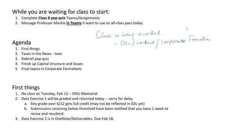 Thumbnail for Class 8 - Feb 6