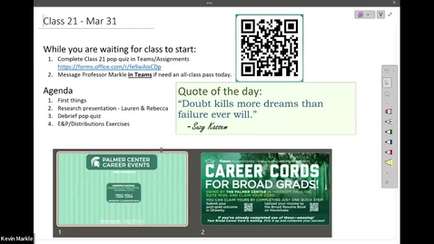 Thumbnail for Class 21 - March 31