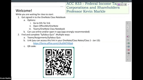 Thumbnail for Class 1 - Jan 13