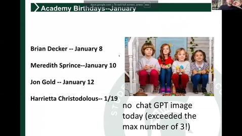 Thumbnail for CHM Academy Fellow Development 1/5/2026