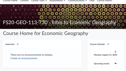 Thumbnail for GEO113: Getting Started in the Course